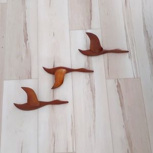 Mid Century Modern MCM Teak Ducks